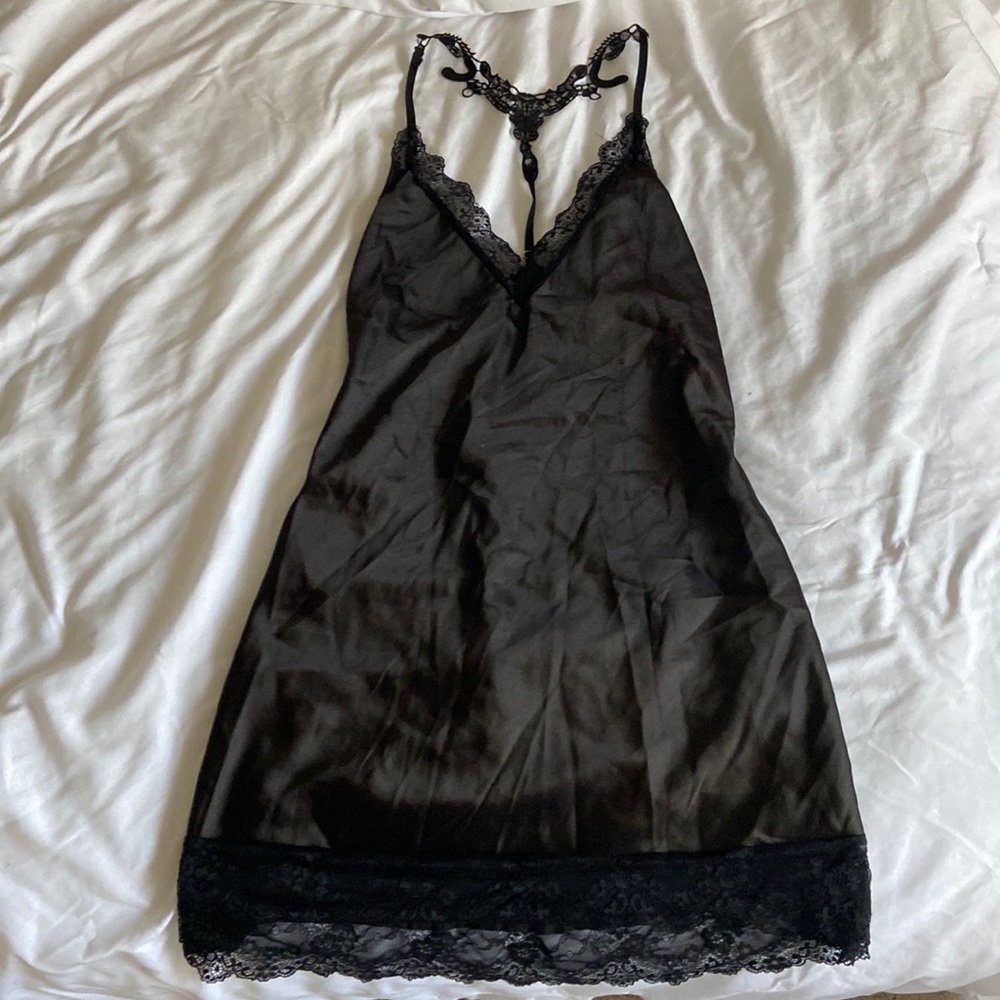 Black Slip style lingerie dress